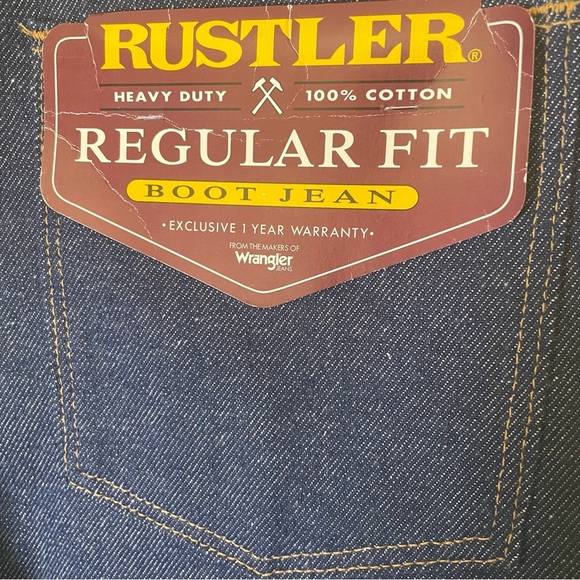 Vintage 90s DEADSTOCK Rustler By Wrangler Western Jeans - Picture 5 of 7